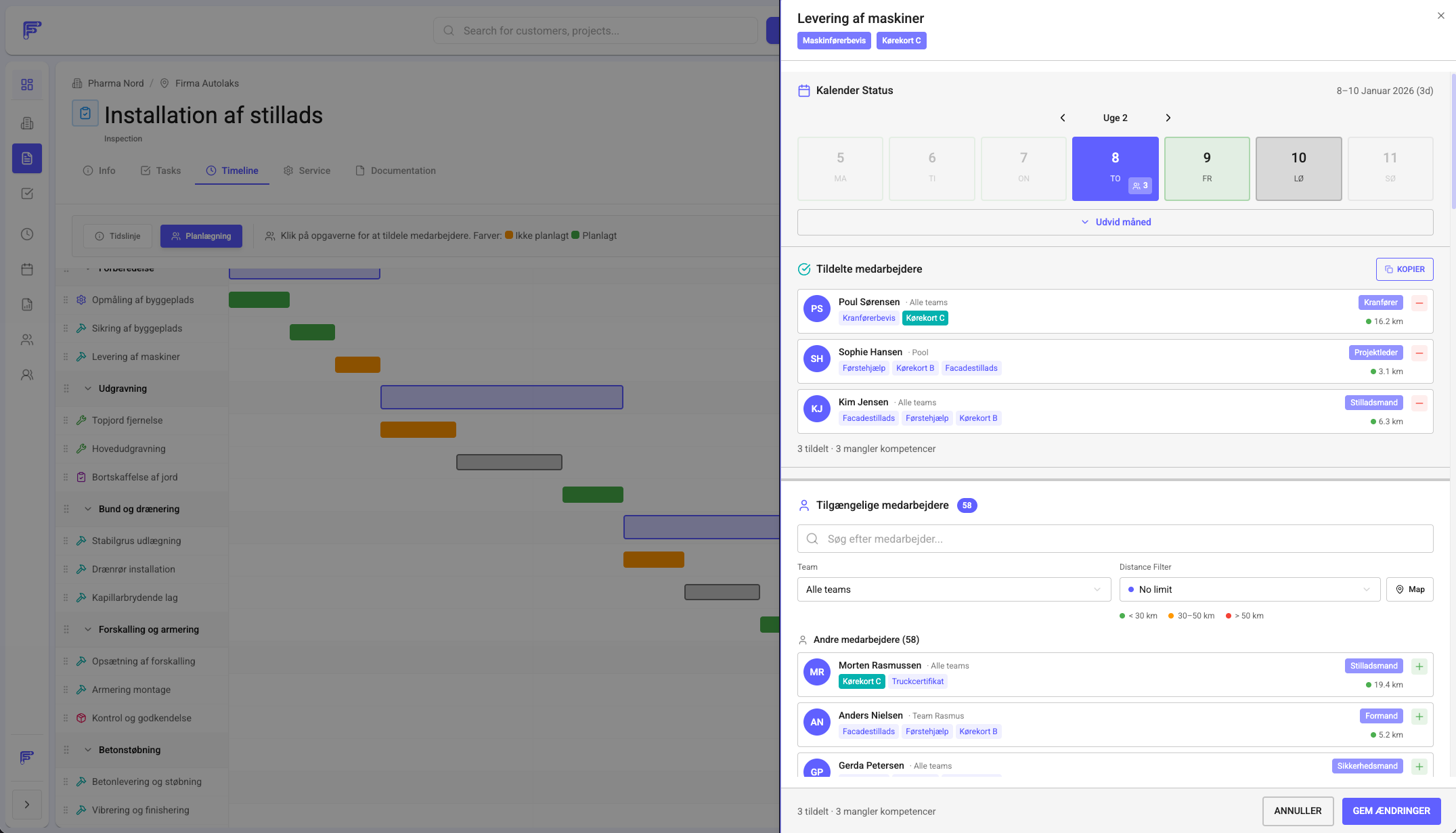 Screenshots af FlowAgent app