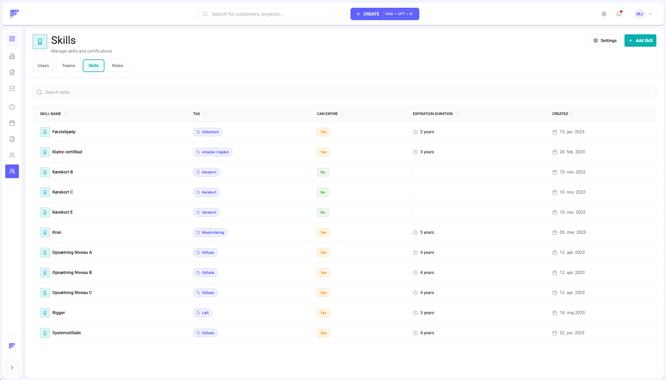 Screenshots af FlowAgent app