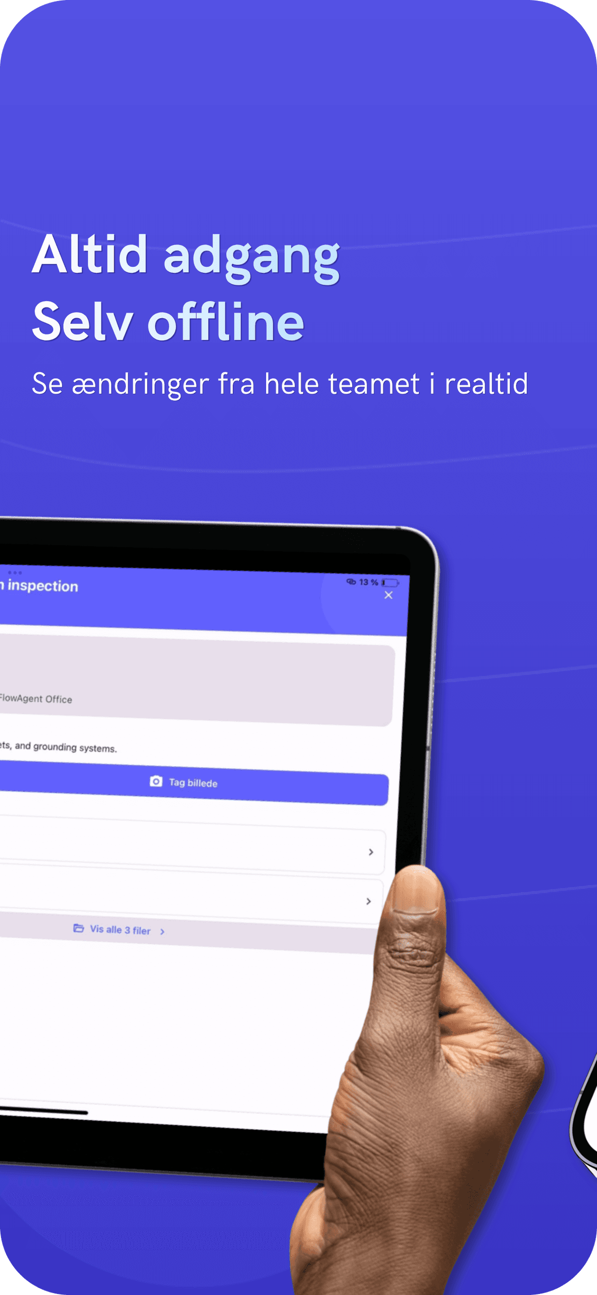 FlowAgent-appen: sagsdetaljer